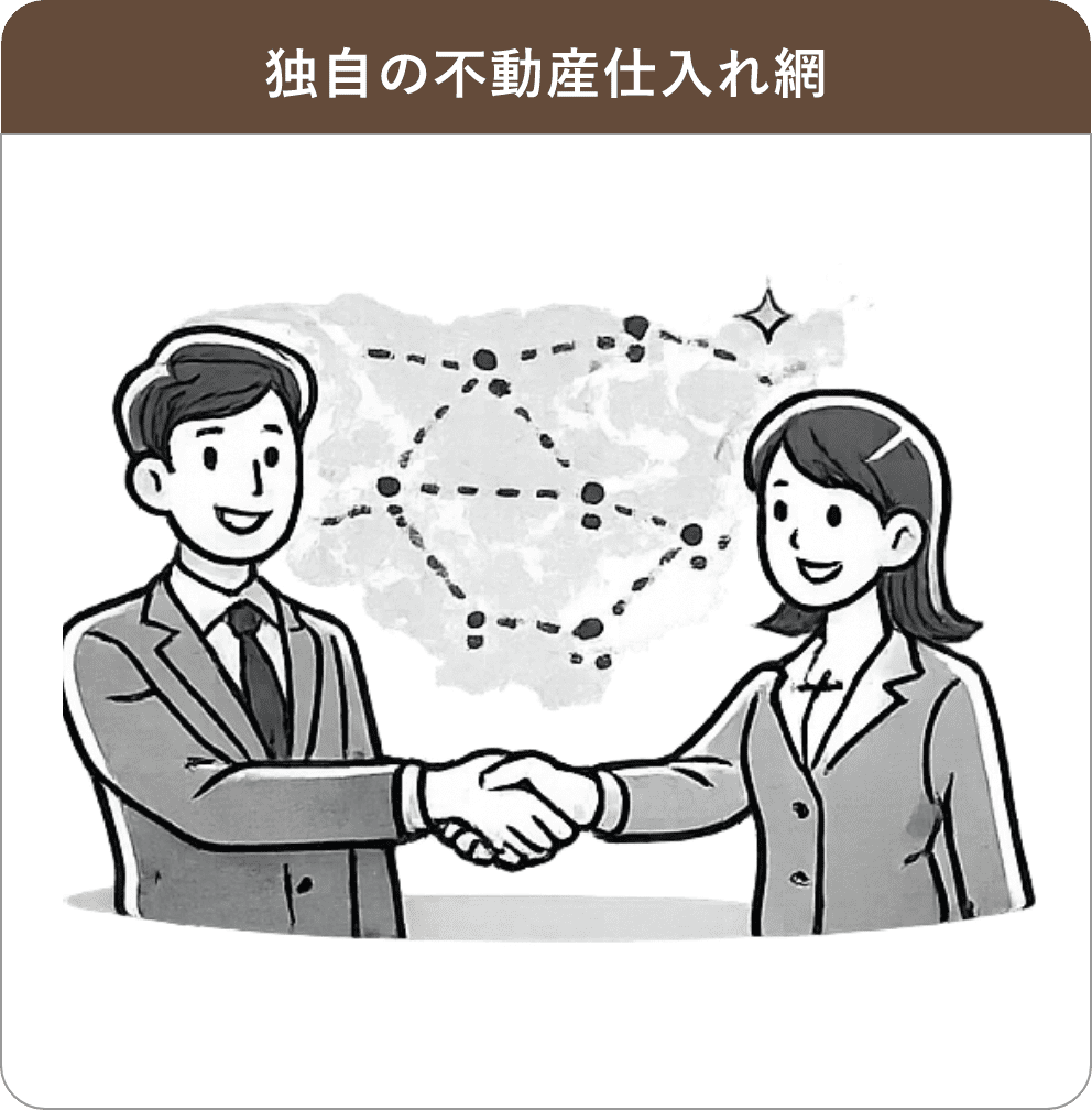 独自の不動産仕入れ網